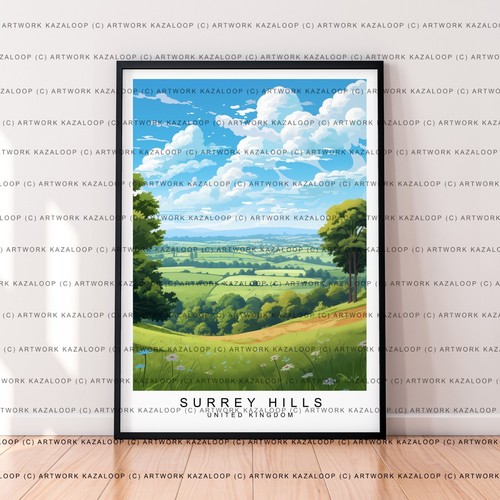 Countryside art surrey hills - art,