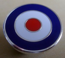MOD TARGET BADGE - BLUE WHITE RED - 8,12,18 OR 20MM DIA