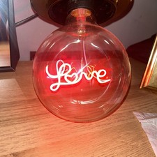 Bubble Bulbs LED Bulb Red Neon Love Sign. Only used for a couple of months. 