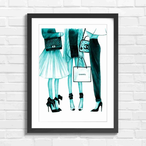 Chanel fashion illustration - chanel,