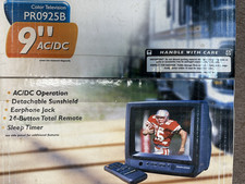 VINTAGE MAGNAVOX PRO925B 9” AC DC CRT TV BOXED NEW NEVER USED