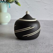 Wedgwood Symmetry Black Jasper Lidded Jar Pot 1987 Excellent