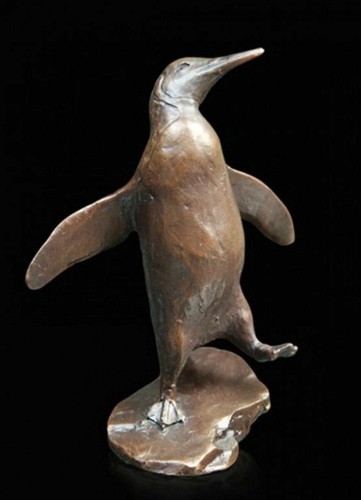Small penguin bronze - bronze, figurine