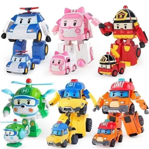 6pcs set robocar poli - poli, roy