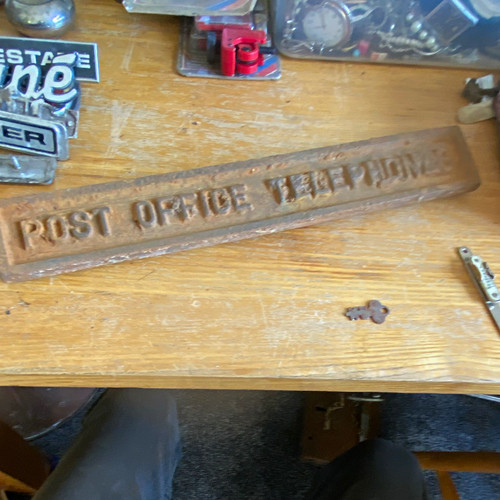 Vintage cast iron post - iron, office