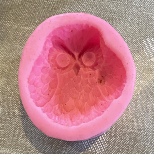 Pink silicone owl - craft, soap