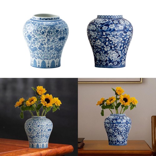 Ceramic flower vase blue - flower,