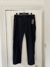 Under Armour EU Performance Taper Black Golf Trousers Size W36 L32 - New