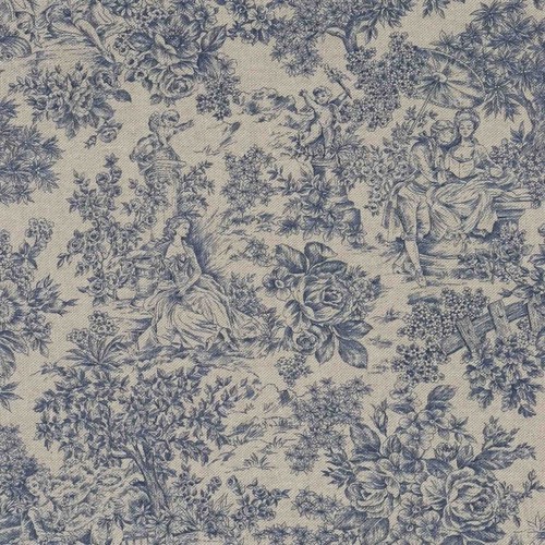 Vintage toile jouy blue - toile, de
