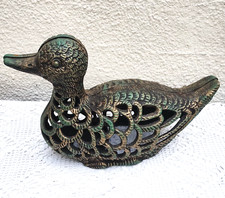 Cast iron duck bird candle - bird,