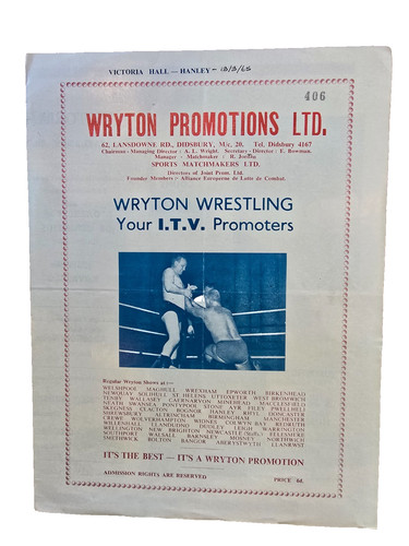 Wrestling programme - wrestling, at