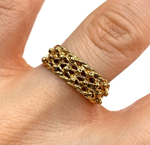 Gold keeper ring 375 - ct,