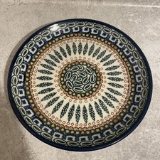 Side plate Dreamcatcher- Handmade Polish pottery Boleslawiec Folk Art Style ref8