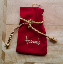Harrods red velvet drawstring