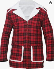 Men's Deadpool Ryan Reynolds Wade Wilson Red Shearling Jacket