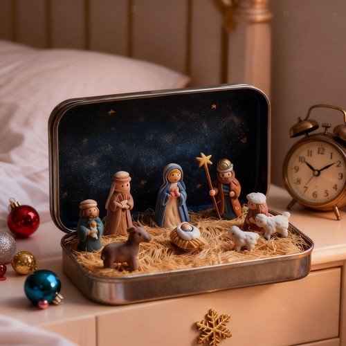 Mini christmas nativity set - mini,