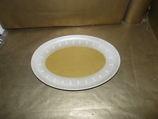 denby ode large oval serving platter / steak plate 12.54" x 9" 