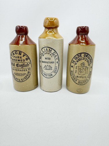 Antique stoneware bottles - stoneware,