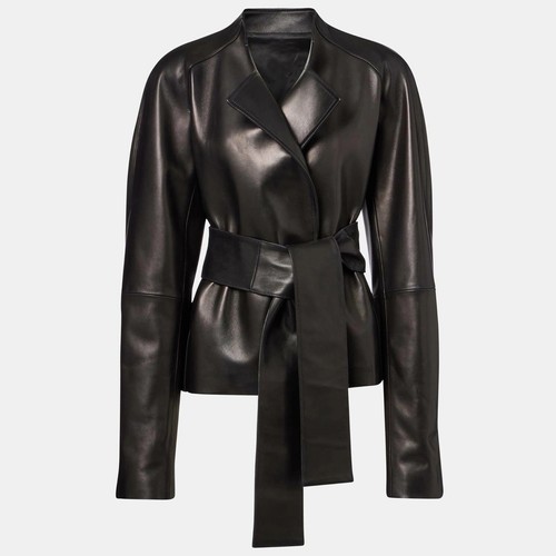 Women leather blazer real - leather,