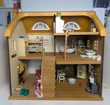 Sylvanian Families Highfields Farmhouse Fully Furnished *Fire Doesn't Light Up*