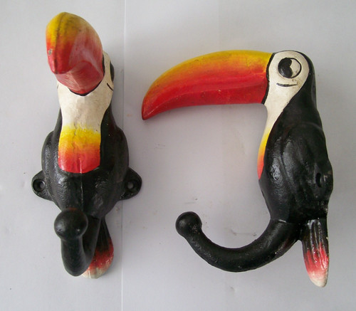 Pair toucan hooks hand - hooks,