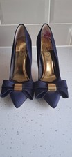 Ladies Navy Stilletto Shoes By