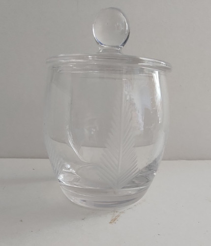 Antique stuart crystal - antique, lidded
