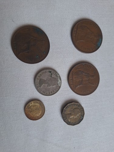 Small collection old - small, coins