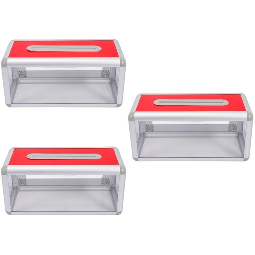 Silver company ballot box with - silver,