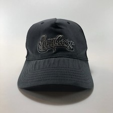 vtg west coast customs hat adjustable snap back gray denim trucker y2k