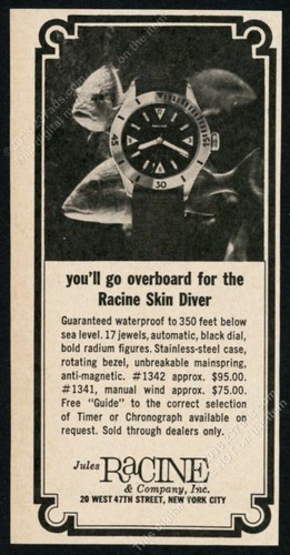 1964 racine skin diver - diver, scuba