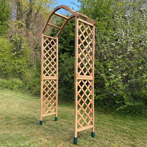 Wooden garden arch with - garden,
