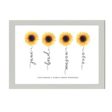 SUNFLOWER FAMILY NAME WALL ART