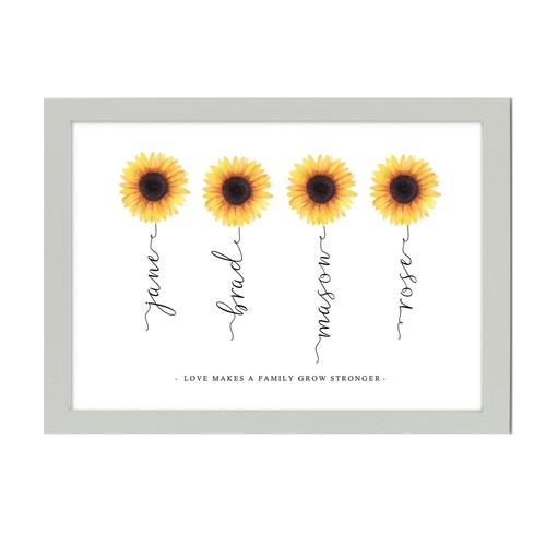 Sunflower family name - sunflower, wall