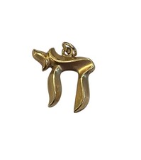 9ct vintage Chai charm pendant. 1.6g