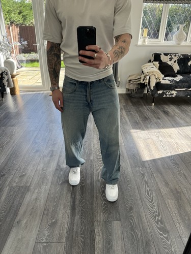 Zara blue distressed washed