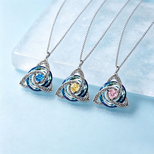 Birthstone celtic trinity knot - celtic,
