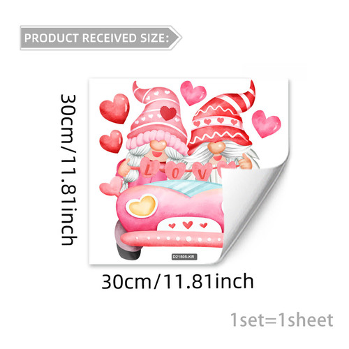 Pvc static cling heart - cling, shaped