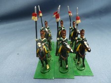 6 x 25mm French Napoleonic Eclaireurs-Lanciers. Scout Lancers. Painted.