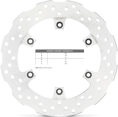 Rear brake disc - disc, mx