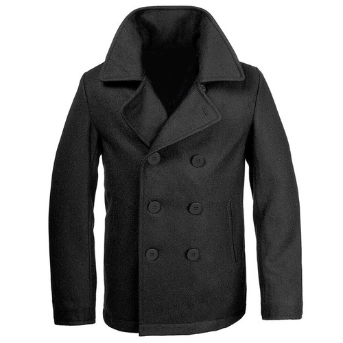 Men navy pea coat vintage - men's, us
