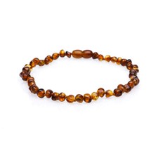 Cognac Amber Necklace. Genuine
