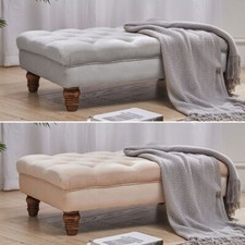 Velvet Padded Stool Footstool