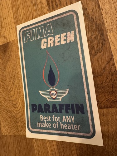 Fina green paraffin sticker - fina,