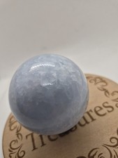 Blue celestite crystal sphere - blue,