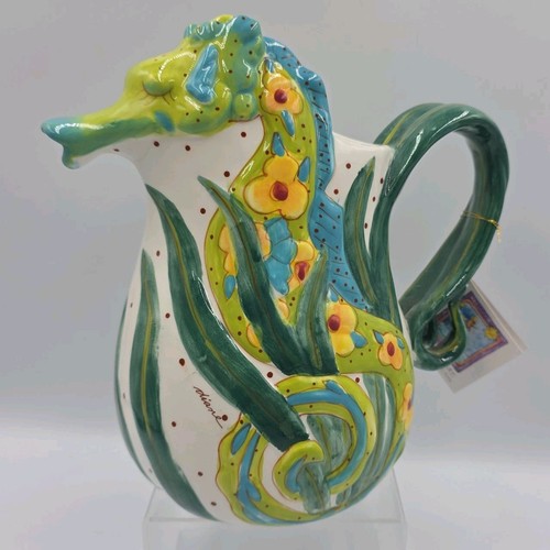 Green seahorse pitcher jug - pitcher,