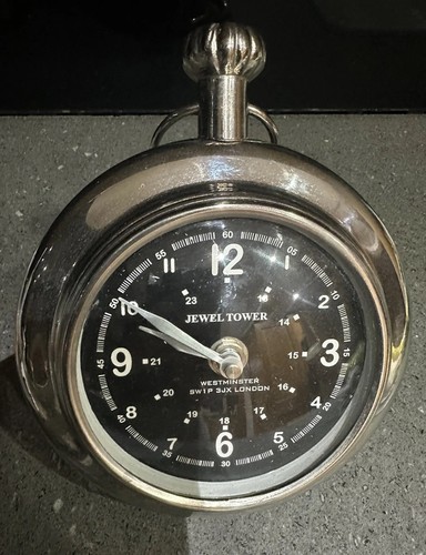 Luna table clock brass - clock, covered