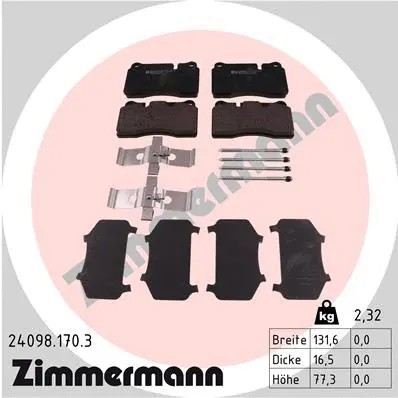 Front brake pad set - set, disc