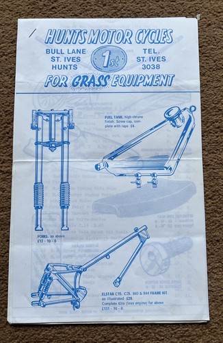 Hunts grass track frame alf - frame,