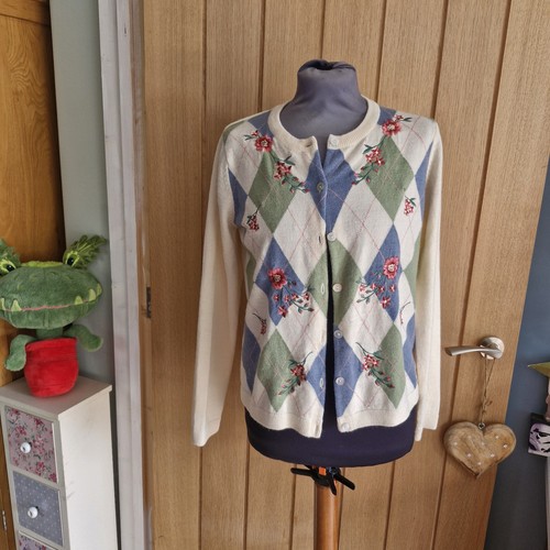 Country rose cardigan - country, argyle